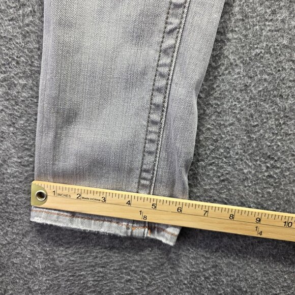 Rock Revival Denim Jeans Womens 24 Gray Celine Cropped Embellished Flap Pockets - Picture 9 of 9